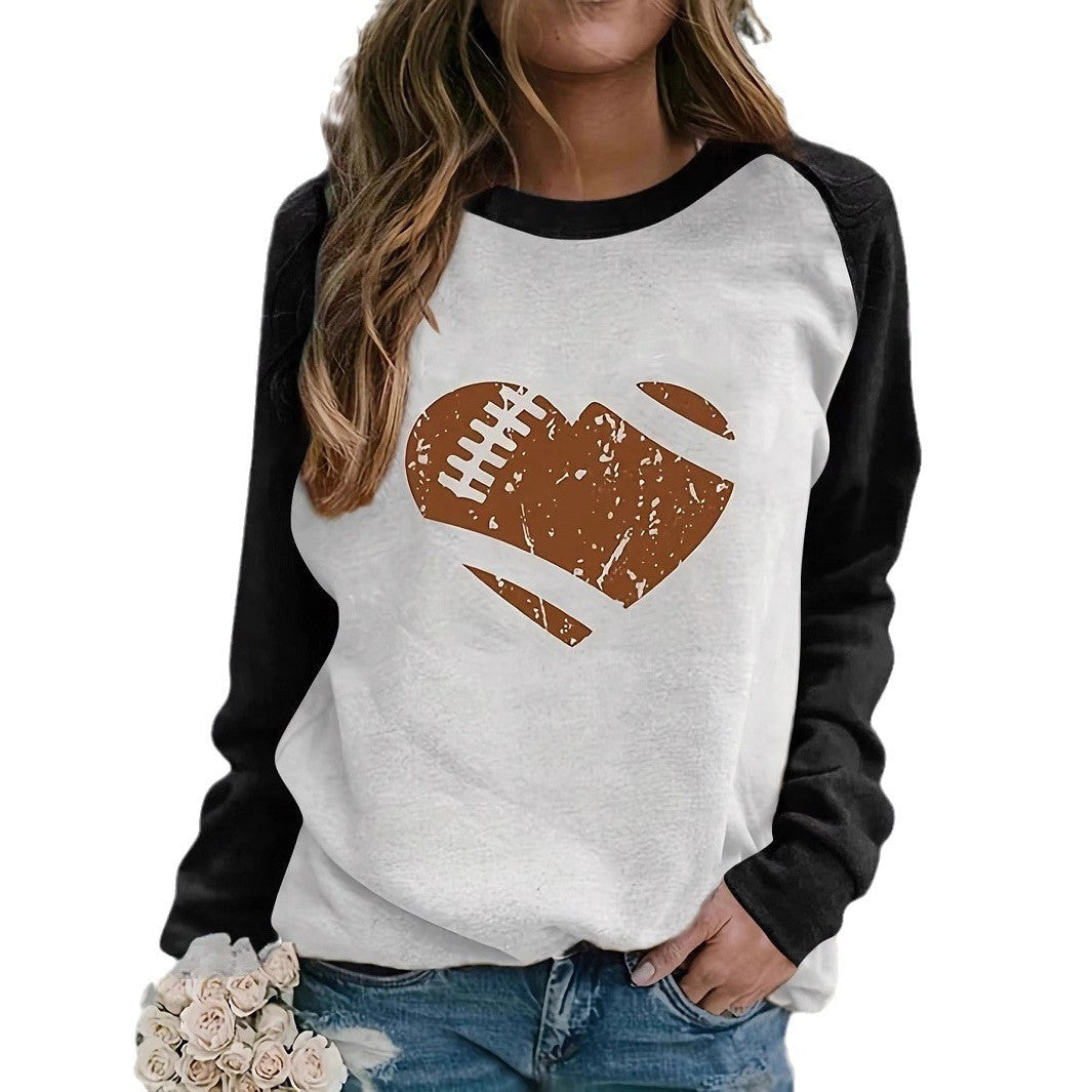Damen lässiger Raglan-Pullover aus weichem Baumwollmix mit Rundhalsausschnitt Drune
