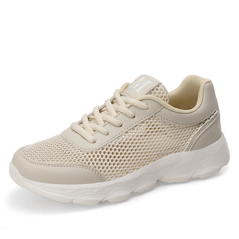 Damen nan leichte Netz-Sneaker mit belüftetem Obermaterial und stoßdämpfender Wellenlaufsohle Drune