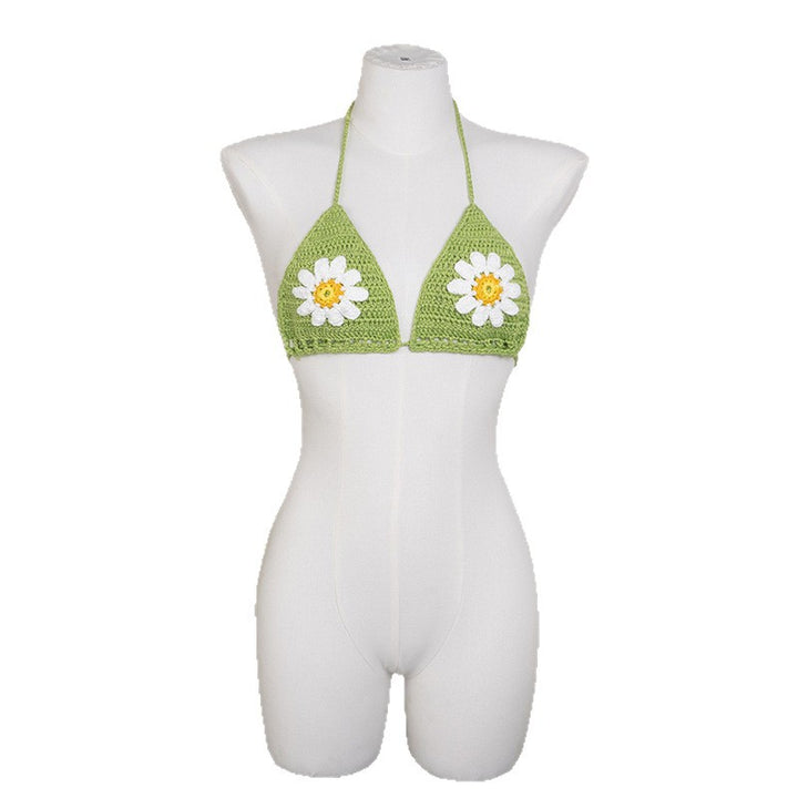 Damen Häkel-Bikini Oberteil mit floralen Motiven Drune