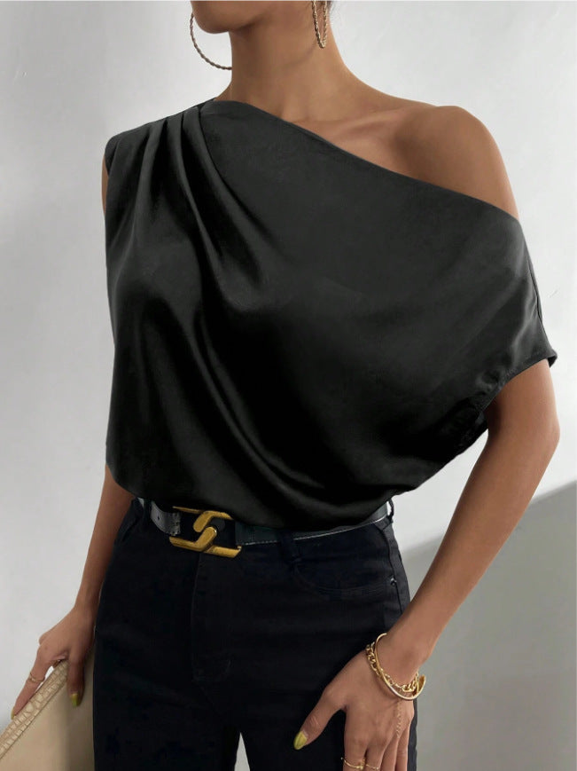 Damen Elegantes, schulterfreies Satinoberteil Drune
