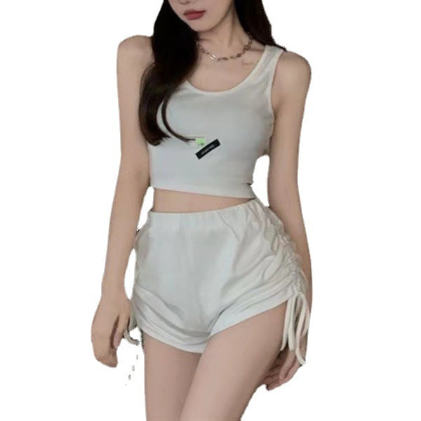 Damen Cropped Langarmshirt mit modernen Rippdetails