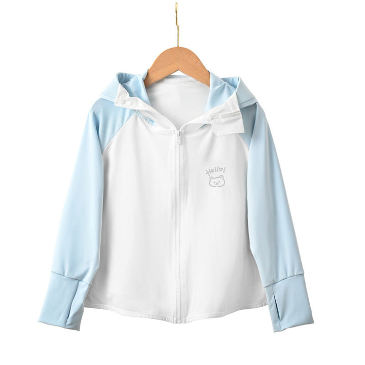 Damen UV-Schutzjacke mit Kapuze und leichtem Baumwollmaterial Drune