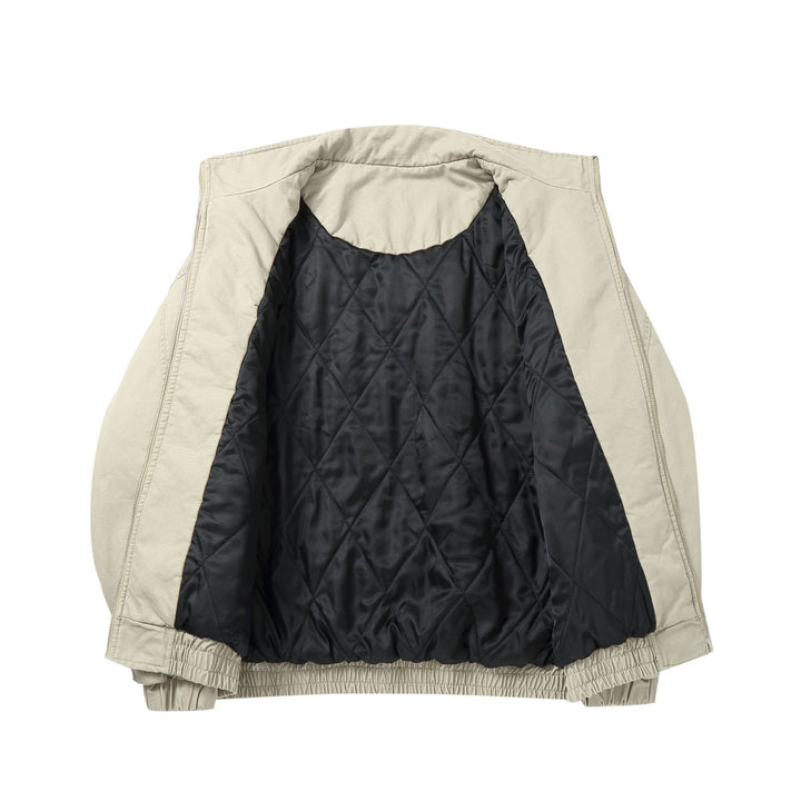 Damen Boxy-wattierte Bomberjacke mit hohem Stehkragen und elastischem Saum Drune