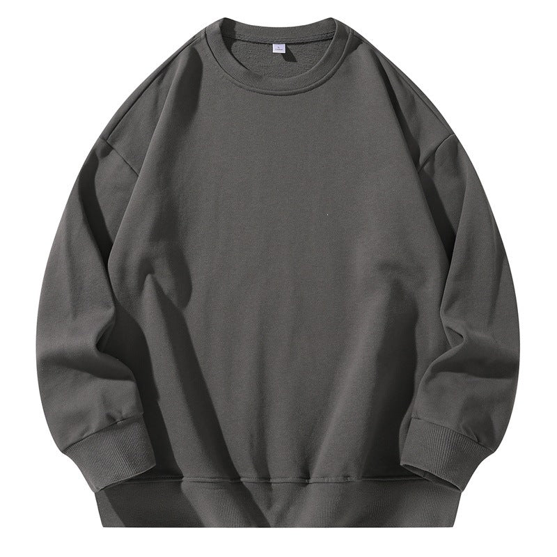 Unisex Oversize-Sweatshirt mit Rundhalsausschnitt, überschnittener Schulter und geripptem Saum Drune