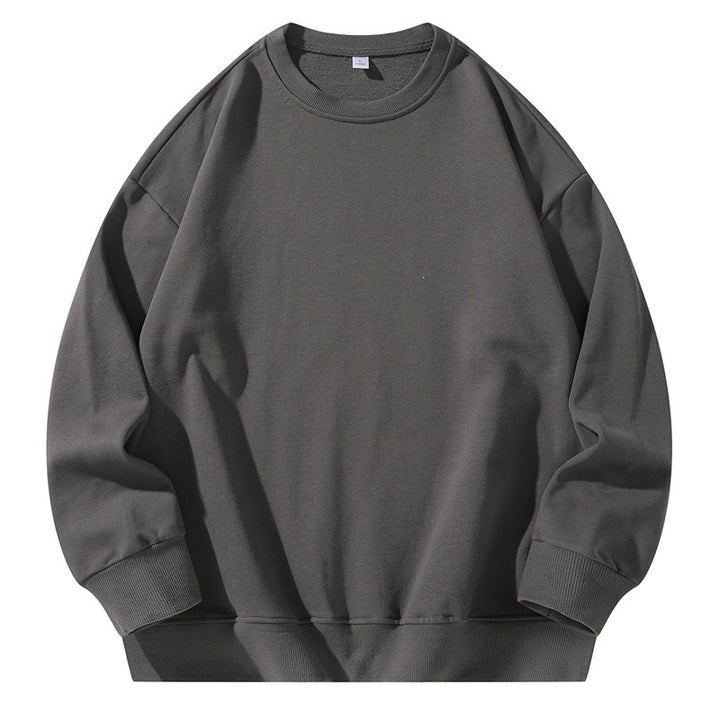 Unisex Oversize-Sweatshirt mit Rundhalsausschnitt, überschnittener Schulter und geripptem Saum Drune