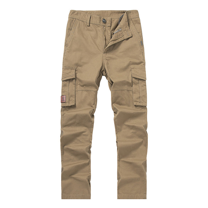 Herren Cargohose im Slim-Straight Schnitt mit Mehrfach‑Taschen und verstärkten Knien Drune