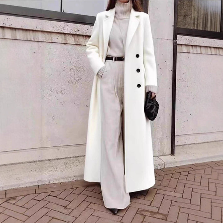 Damen eleganter und leichter Trenchcoat mit hohem Kragen und tailliertem Schnitt Drune