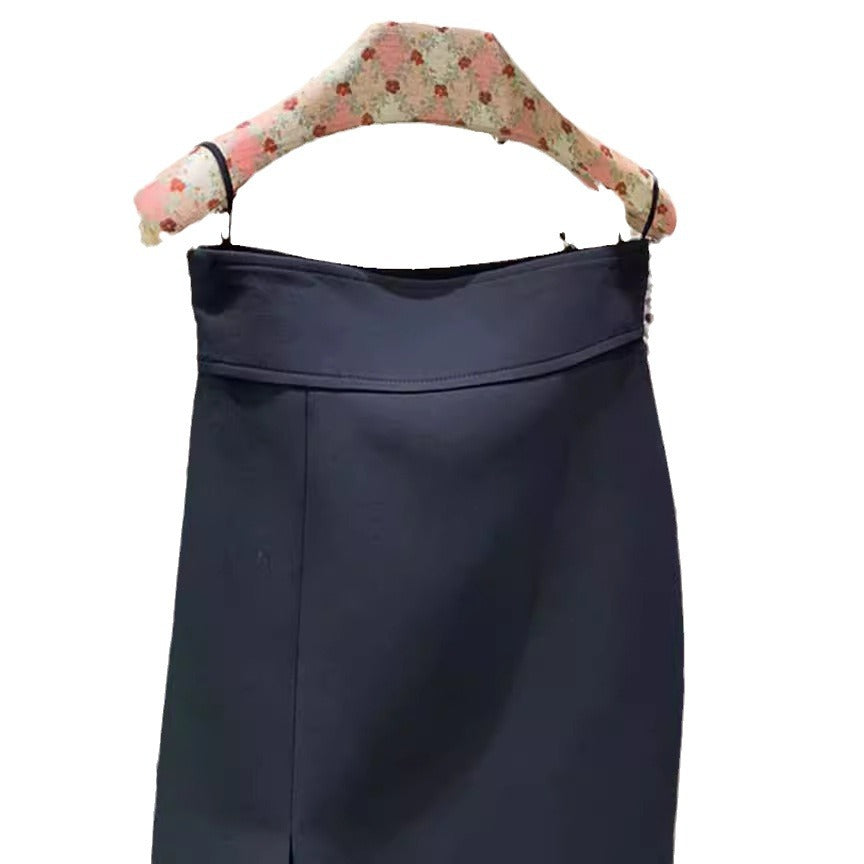 Damen Eleganter Bleistiftrock mit Schlitz Drune