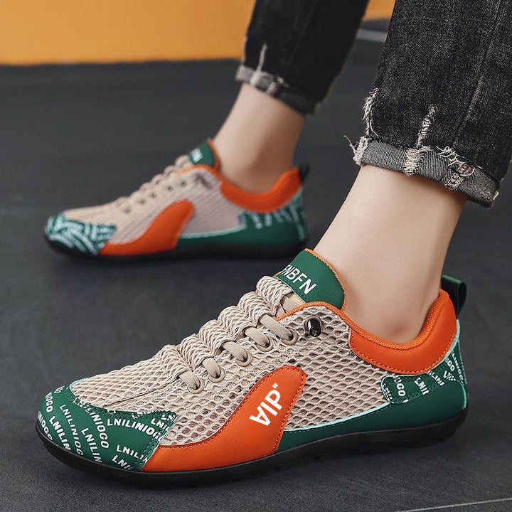 Herren Leichter atmungsaktiver Mesh-City-Runner mit stabiler Gummisohle und dekorativem Print Drune