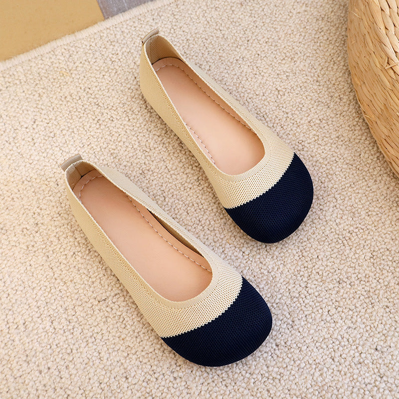 Damen atmungsaktive Ballerinas mit flexiblem Obermaterial Drune