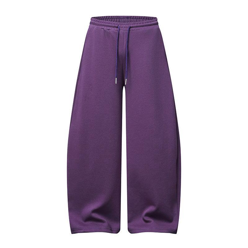 Damen Palazzo-Sweatpants mit hohem Elastikbund, Kordelzug und extra weitem Bein Drune