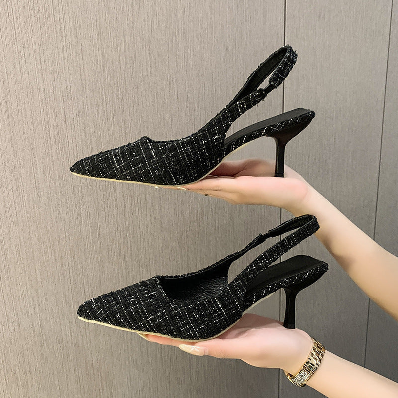 Damen elegante Slingpumps mit feiner Textur Drune
