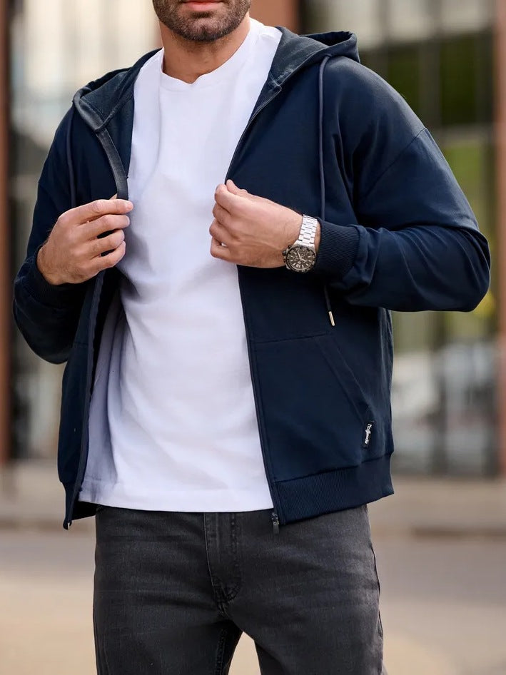 Herren Bequeme Kapuzenjacke