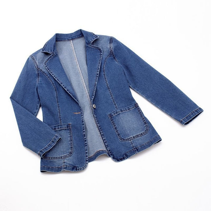 Drune | Denim Blazer mit Langen Ärmeln mit Taschen