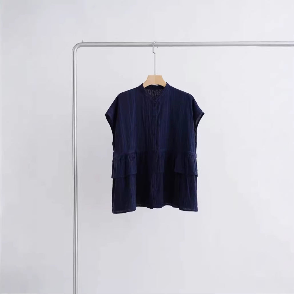 Damen Modische Bluse mit Rüschendetails Drune
