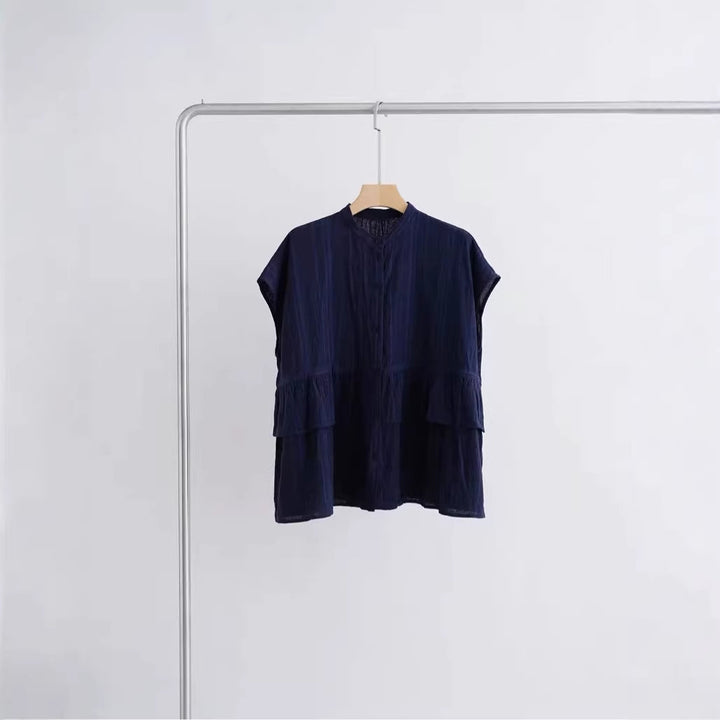 Damen Modische Bluse mit Rüschendetails Drune