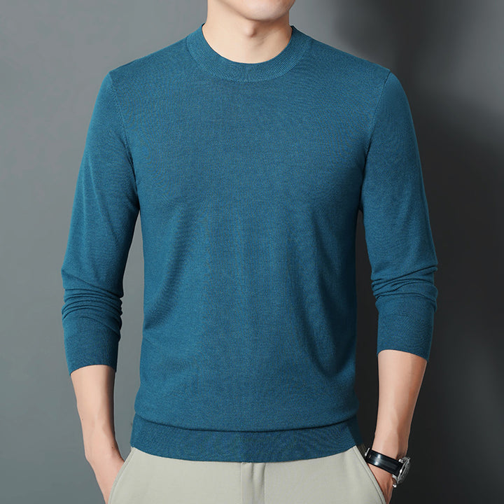 Herren Feiner Rundhalspullover aus Feinstrick mit schmaler Silhouette Drune