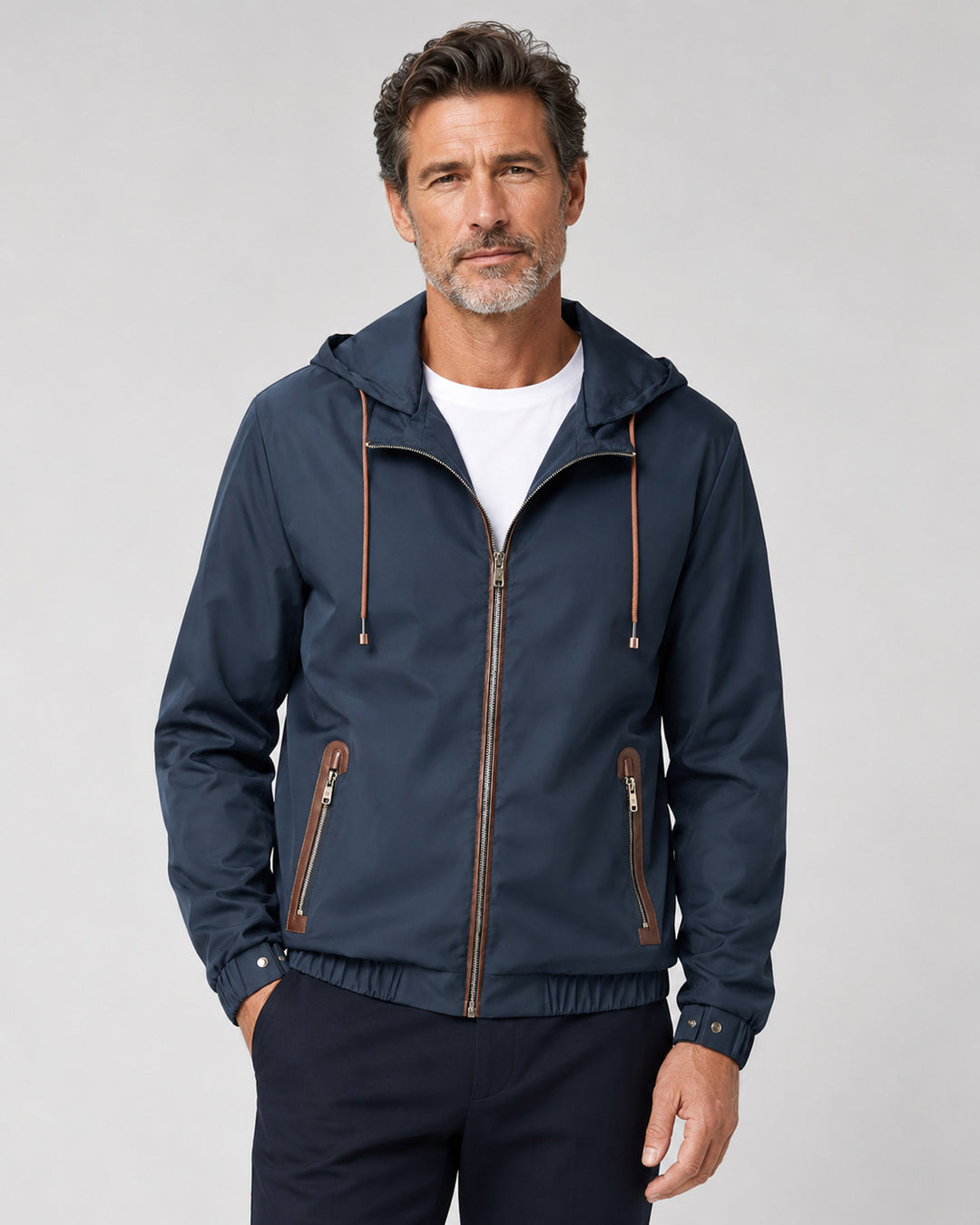 Herren Sportliche Übergangsjacke mit Kapuze Drune