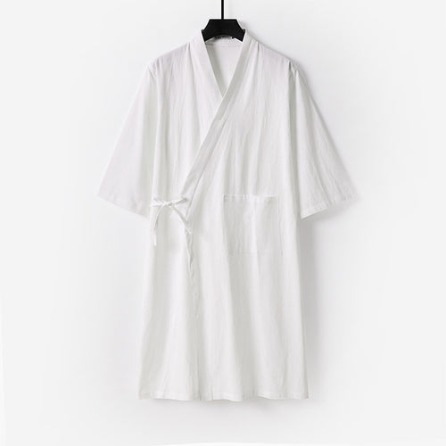 Damen Kimono-Wickelkleid mit Bindegürtel und aufgesetzten Taschen Drune