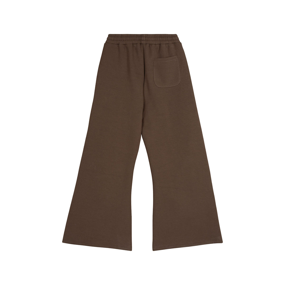 Damen Weite High‑Waist Sweathose mit elastischem Bund, Kordelzug und weitem Bein Drune