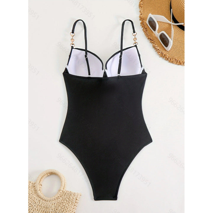 Damen Einteiler Badeanzug mit elegantem Push-Up-Bustier Drune