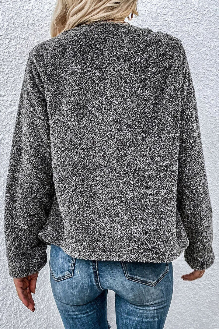 Drune | In Control Charcoal Gray Sherpa Shacket