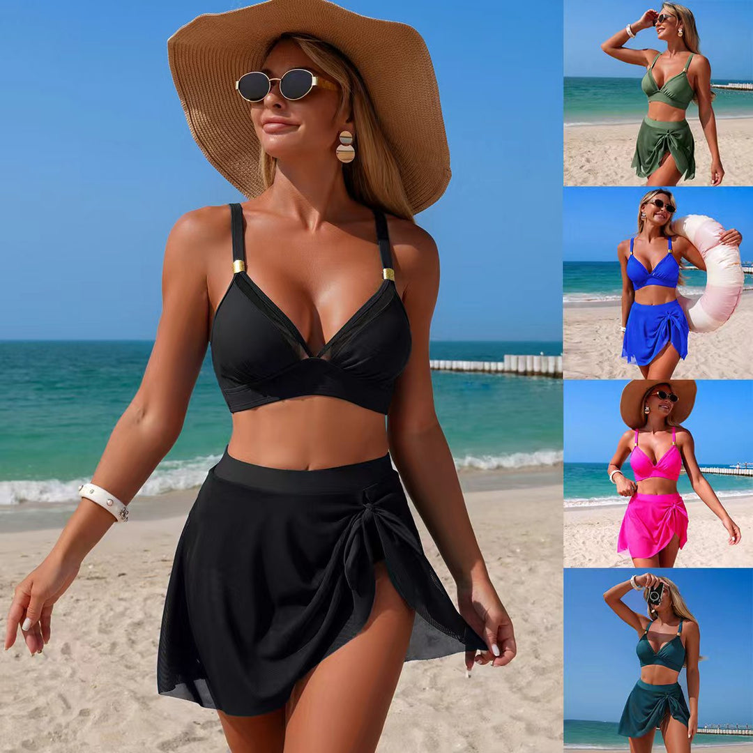 Damen Bikiniset mit elegantem Wickelrock Drune
