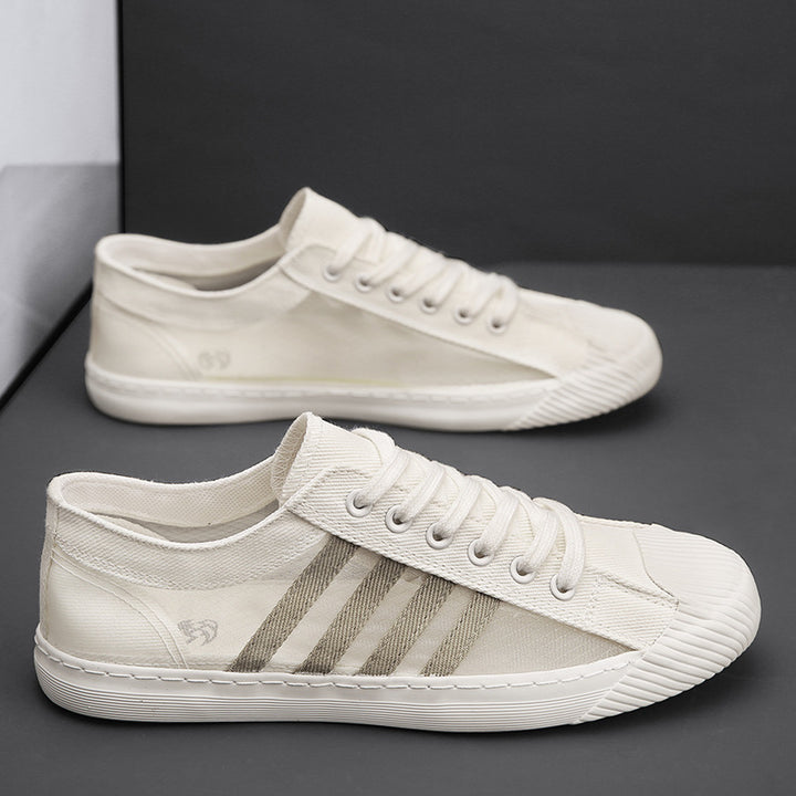 Herren atmungsaktive Low-Top Sneaker mit transparenten Mesh-Einsätzen Drune