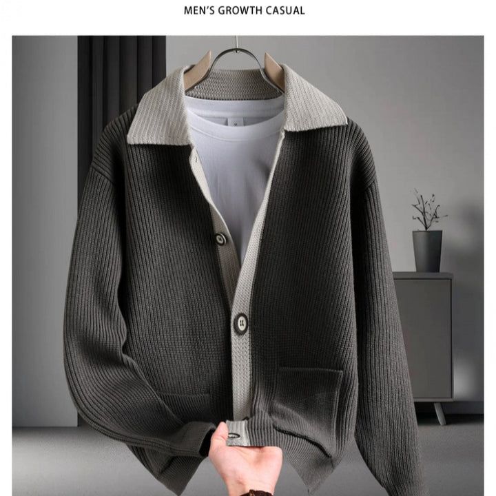 Damen entspannte Strickjacke mit innovativem Schnitt und praktischen Taschen Drune