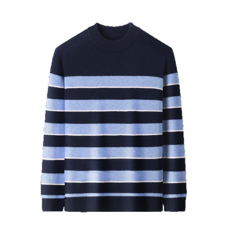 Herren Feinstrickpullover mit modischem Streifenmuster Drune