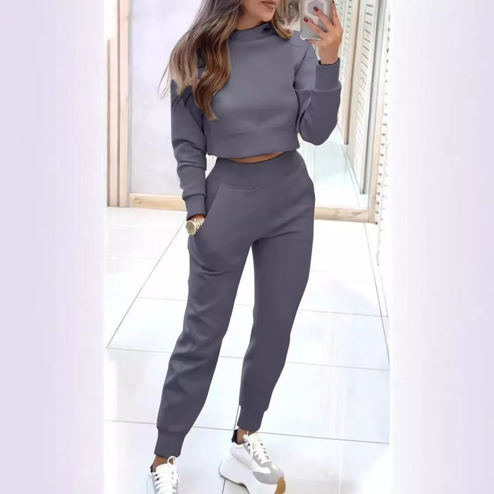 Damen Modischer Sweater und Jogginghose Set Drune