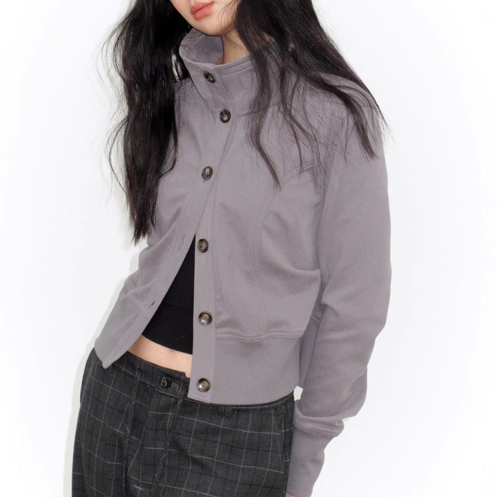 Damen Modische Steppjacke mit hohem Kragen Drune