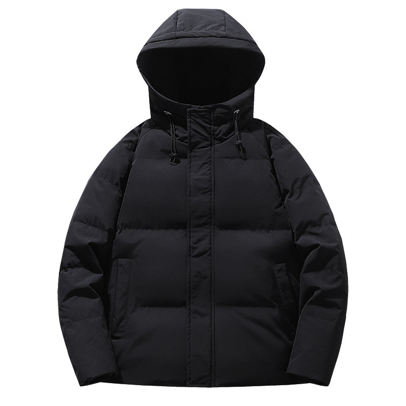 Herren Wattierte Kapuzen-Übergangsjacke mit Thermofüllung und hohem Stehkragen Drune