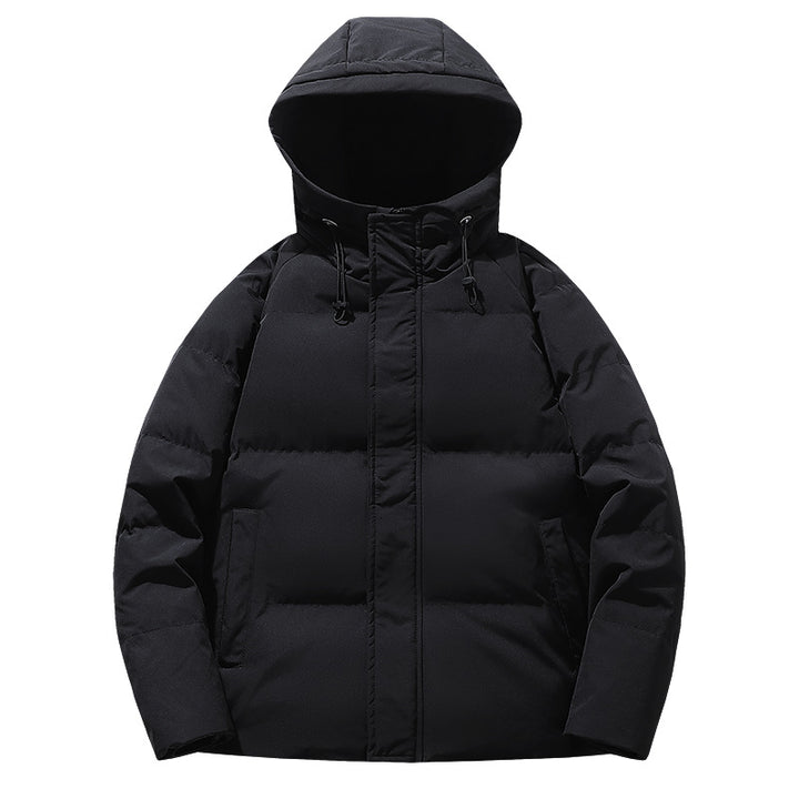 Herren Wattierte Kapuzen-Übergangsjacke mit Thermofüllung und hohem Stehkragen Drune