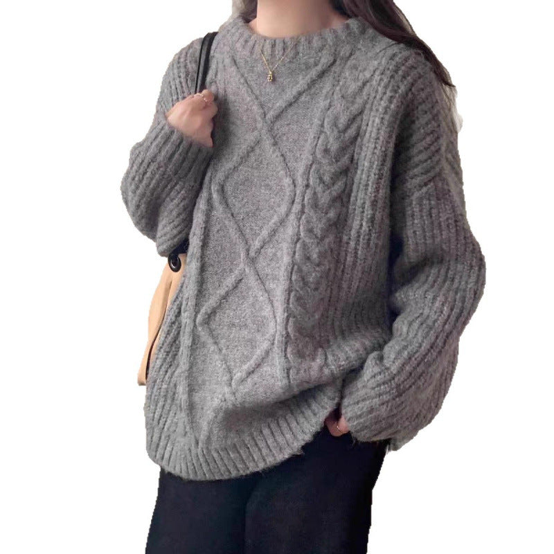 Damen Kuscheliger Oversized Pullover aus feinem Strick Drune