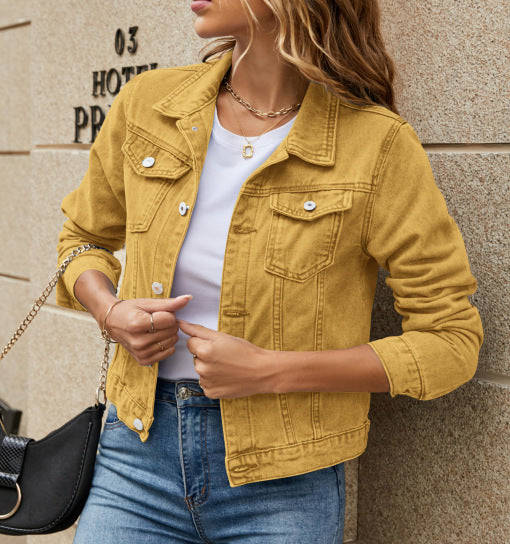 Damen Jeansjacke mit modernem Kurzschnitt und praktischen Taschen Drune