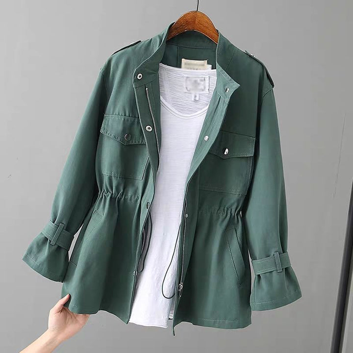 Damen Modische Utility-Jacke Drune