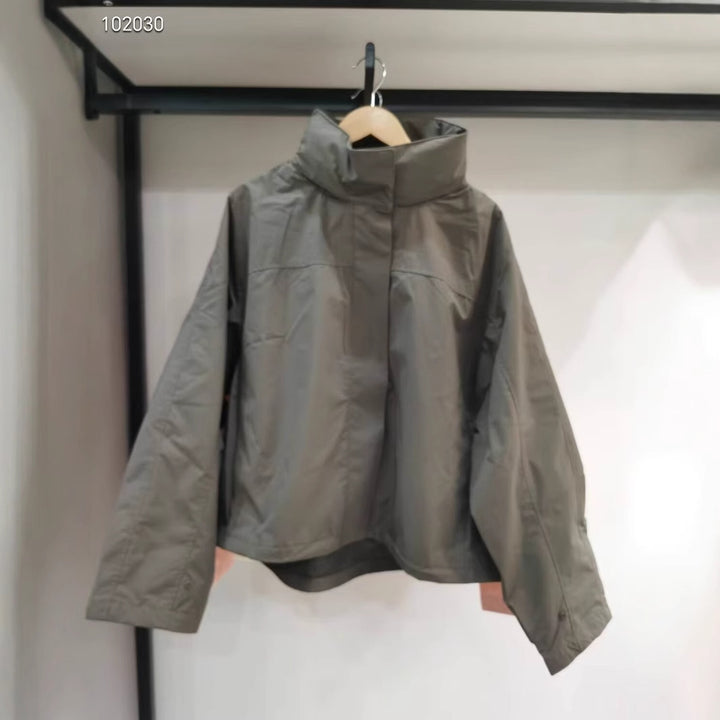 Damen leichte Übergangsjacke mit hohem Kragen Drune