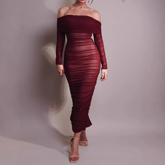 Damen Elegant geschnittenes Wickelkleid Drune