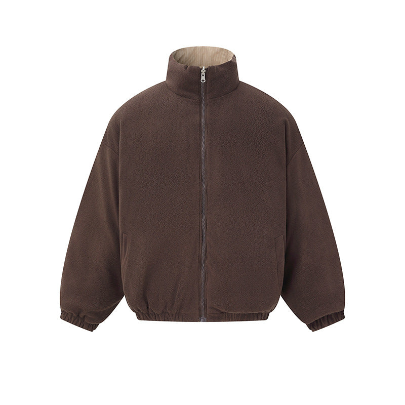 Unisex Wendbare Boxy-Jacke mit gesteppter Außen- und Fleece-Innenseite Drune