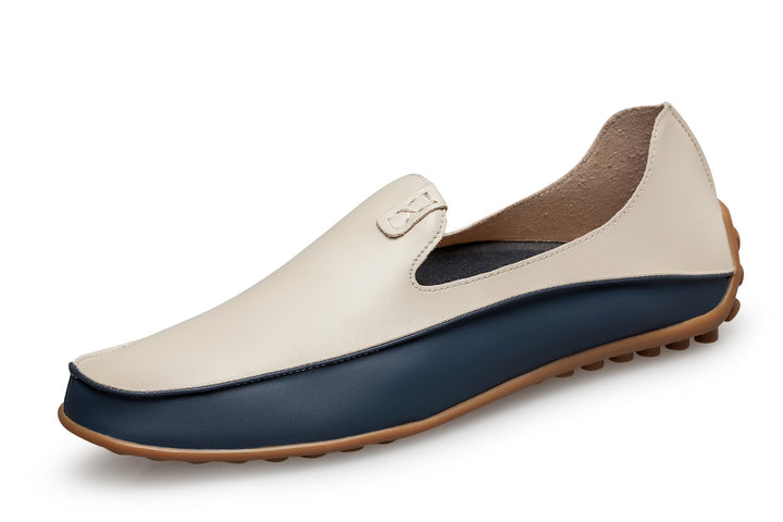 Damen eleganter Driving‑Mokassin mit weichem Lederlook, gepolstertem Komfortfußbett und profiliertem Noppenlaufsohle Drune