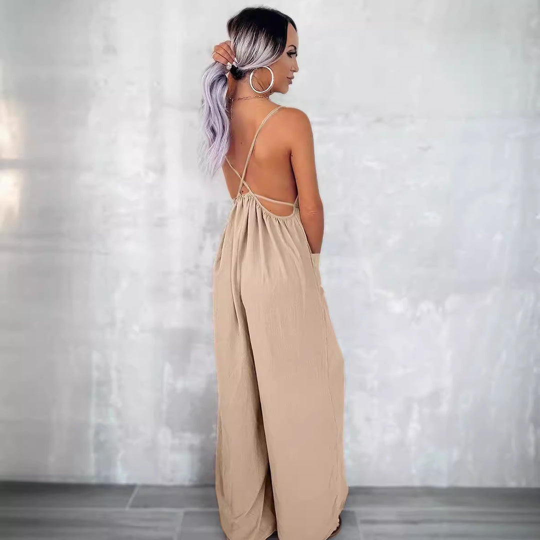 Damen Jumpsuit mit Schlaufen-Details und Taschen Drune