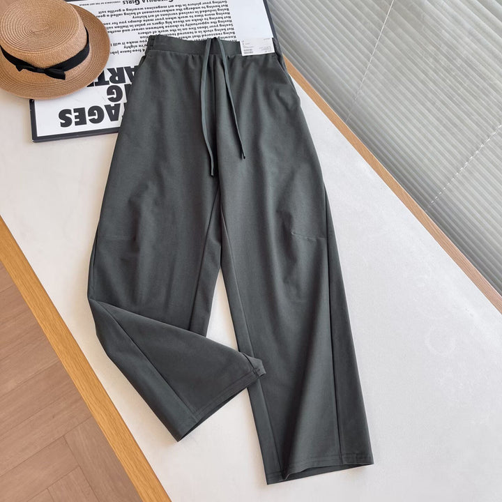 Damen lässige Chino-Hose mit elastischem Bund Drune