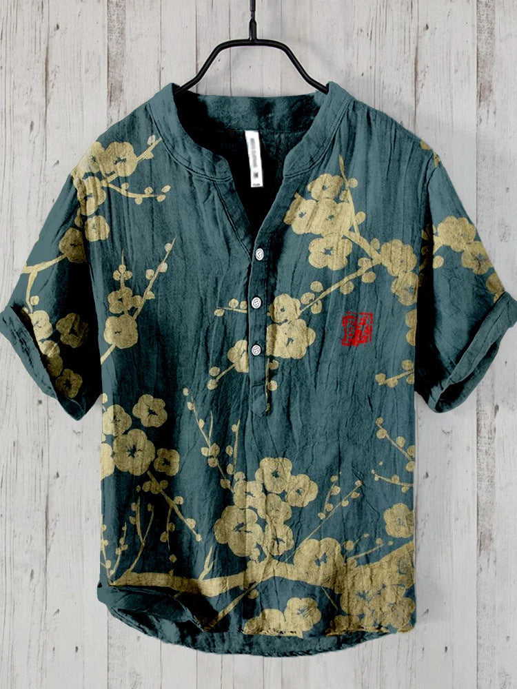 Drune | Japanisches Hemd Aus Leinenmix