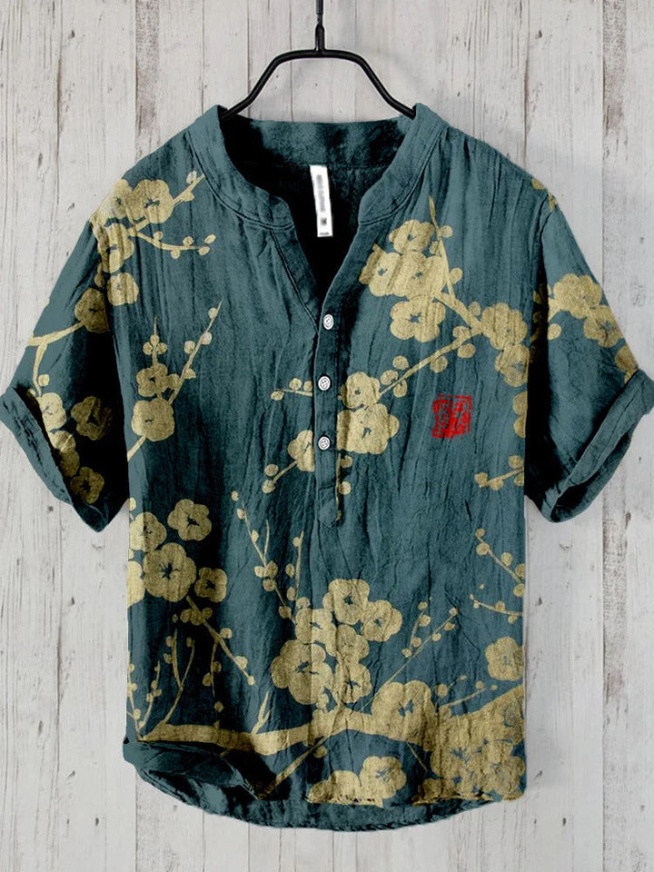 Drune | Japanisches Hemd Aus Leinenmix