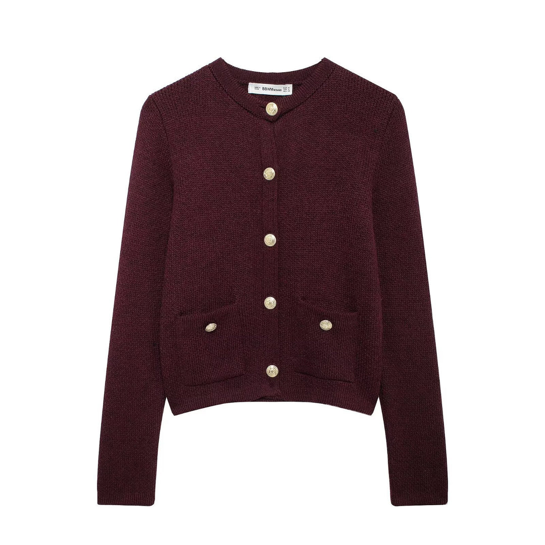Damen Strickjacke mit eleganten Knopfdetails und praktischen Taschen Drune