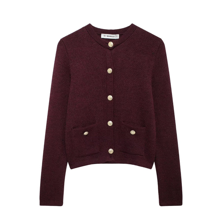 Damen Strickjacke mit eleganten Knopfdetails und praktischen Taschen Drune