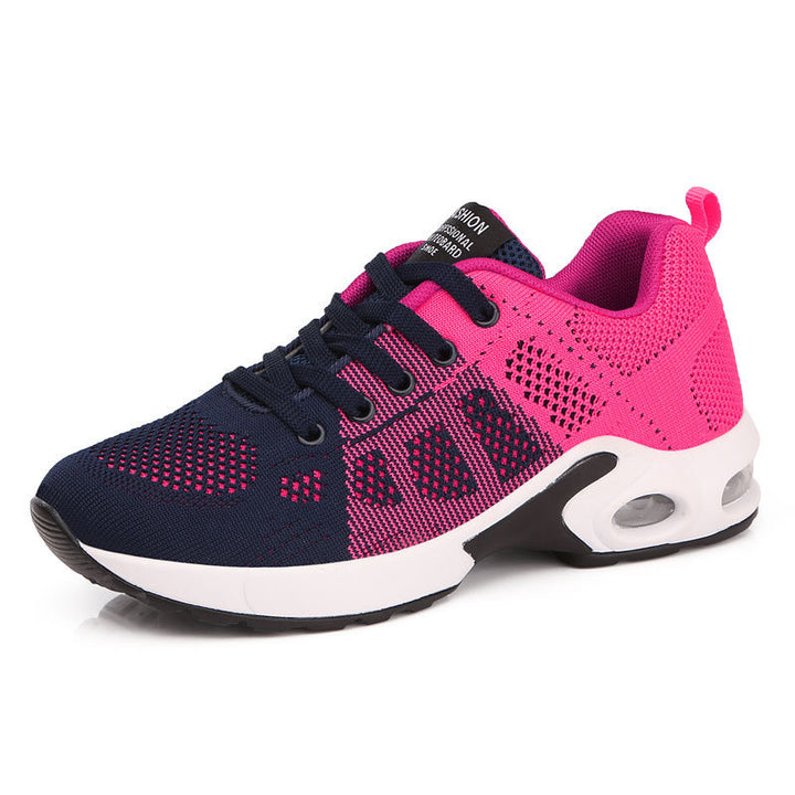 Damen atmungsaktive Strick-Sneaker mit Luftkammer-Zwischensohle und gepolstertem Einstieg Drune