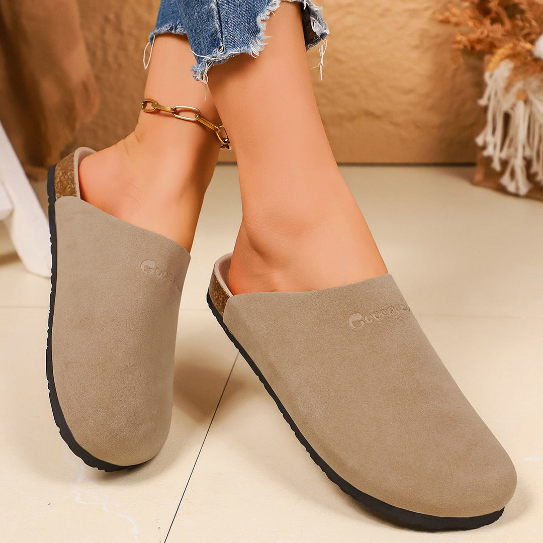 Damen Bequeme Clogs aus weichem Wildleder mit anatomisch geformtem Fußbett Drune