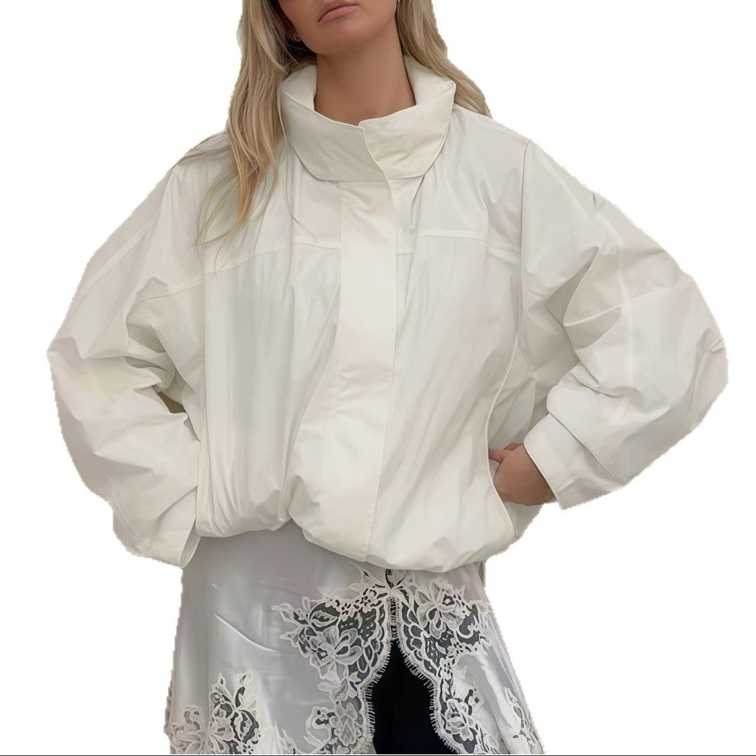 Drune | Damen Übergroße Funktionale Jacke mit Hohem Kragen
